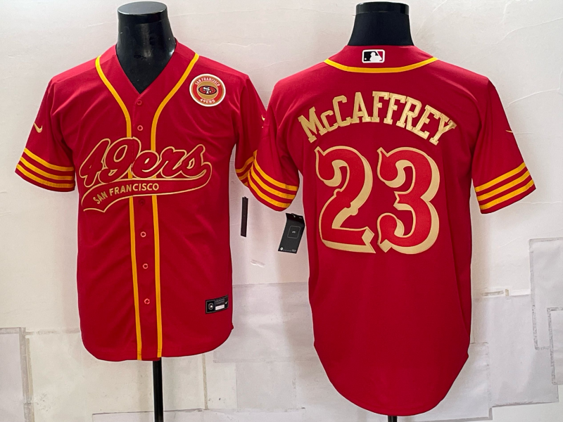 Men 2026 Nike San Francisco 49ers #23 McCaffery red NFL Jersey 0930003